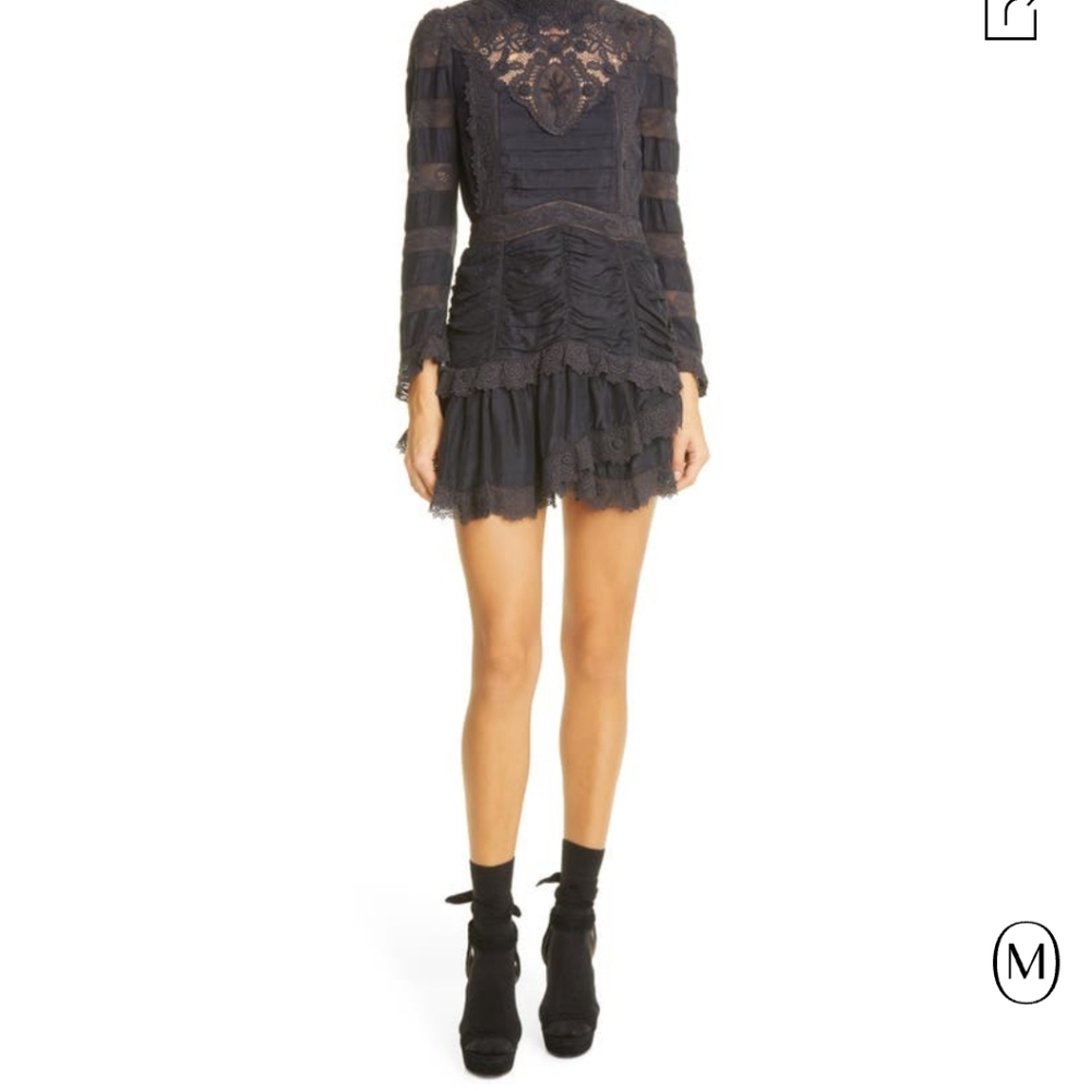 New loveshackfancy harmon dress in black